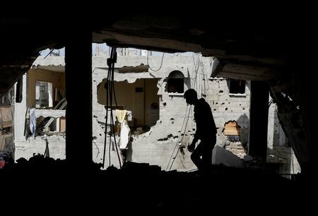 Las ruinas de la Franja de Gaza. Foto: Reuters/Hatem Khaled.