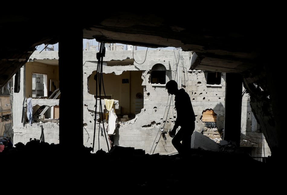 Las ruinas de la Franja de Gaza. Foto: Reuters/Hatem Khaled.