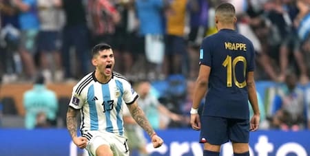 Cuti Romero y Kylian Mbappé, Qatar 2022. Foto: REUTERS