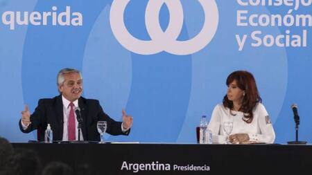 Alberto Fernández y Cristina Kirchner, NA