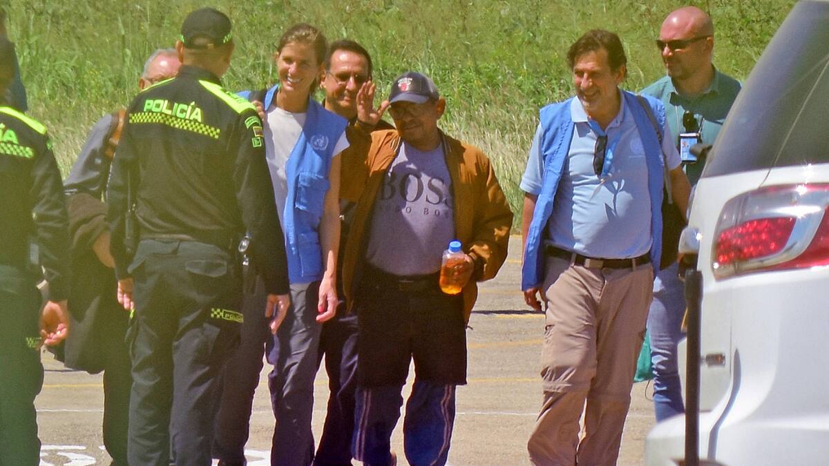 Liberación del padre de Luis Díaz en Colombia. Foto: EFE.