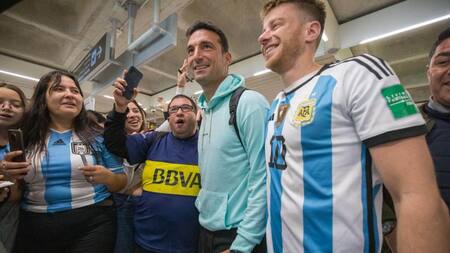 Llegada de Lionel Scaloni a Mallorca. Foto: Telam.