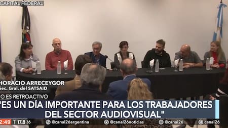 Nuevo cálculo de aportes jubilatorios: acuerdo entre el Ministerio de Trabajo y SATSAID. Foto: Captura de pantalla Canal 26.