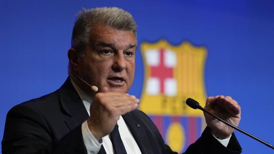 Joan Laporta, presidente del Barcelona. Foto: EFE.
