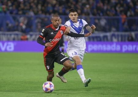 Nicolás de La Cruz; Vélez Sarsfield vs. River Plate. Foto: NA.