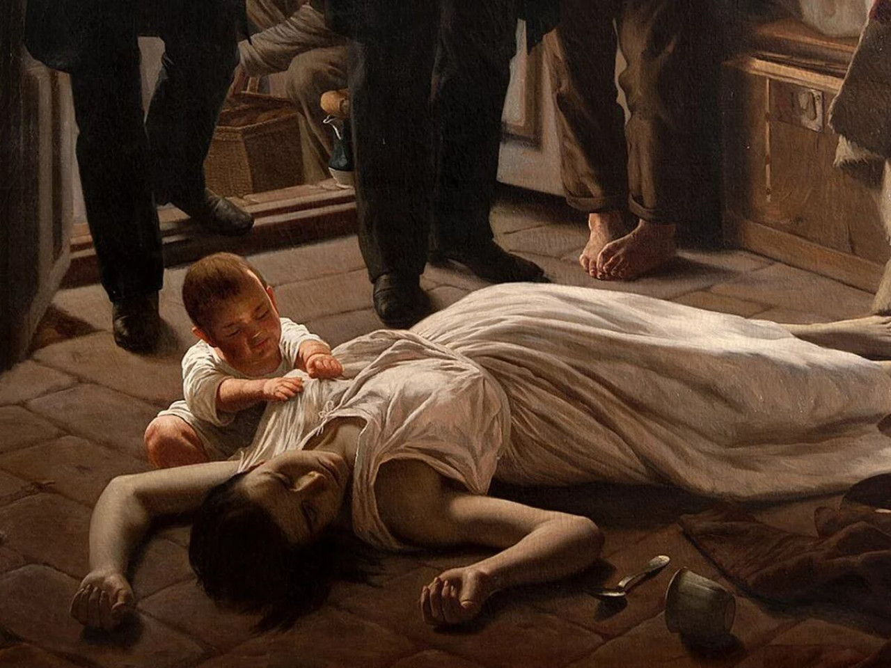 Episodio de la fiebre amarilla, óleo sobre tela de Juan Manuel Blanes