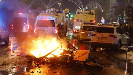 Disturbios en Bélgica tras perder en el Mundial de Qatar. Foto: EFE.