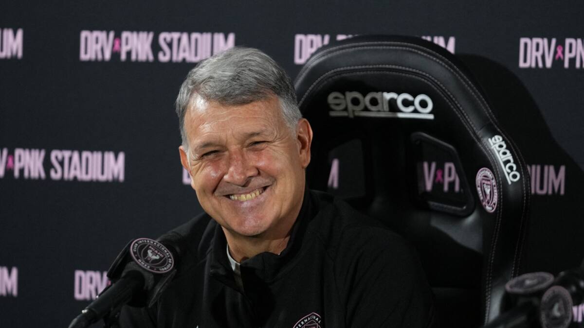 Tata Martino presentado en el Inter de Miami. Foto: Reuters