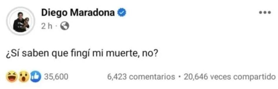 Hackearon las redes de Diego Maradona. Foto: NA.