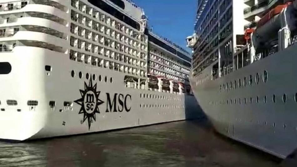 Choque de cruceros en el Puerto de Buenos Aires