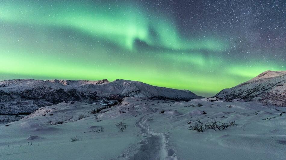La noche polar es un fenómeno exclusivo de las regiones situadas al norte del Círculo Polar Ártico y al sur del Círculo Polar Antártico. Foto: X.