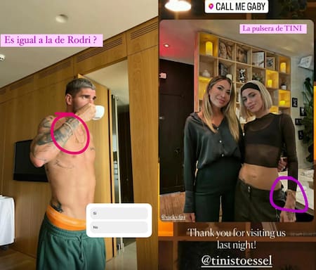 Las coincidencias entre Tini y De Paul. Foto: Instagram/estefiberardi