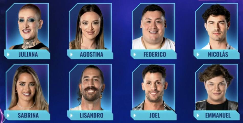 La lista de nominados en Gran Hermano. Foto: Captura.