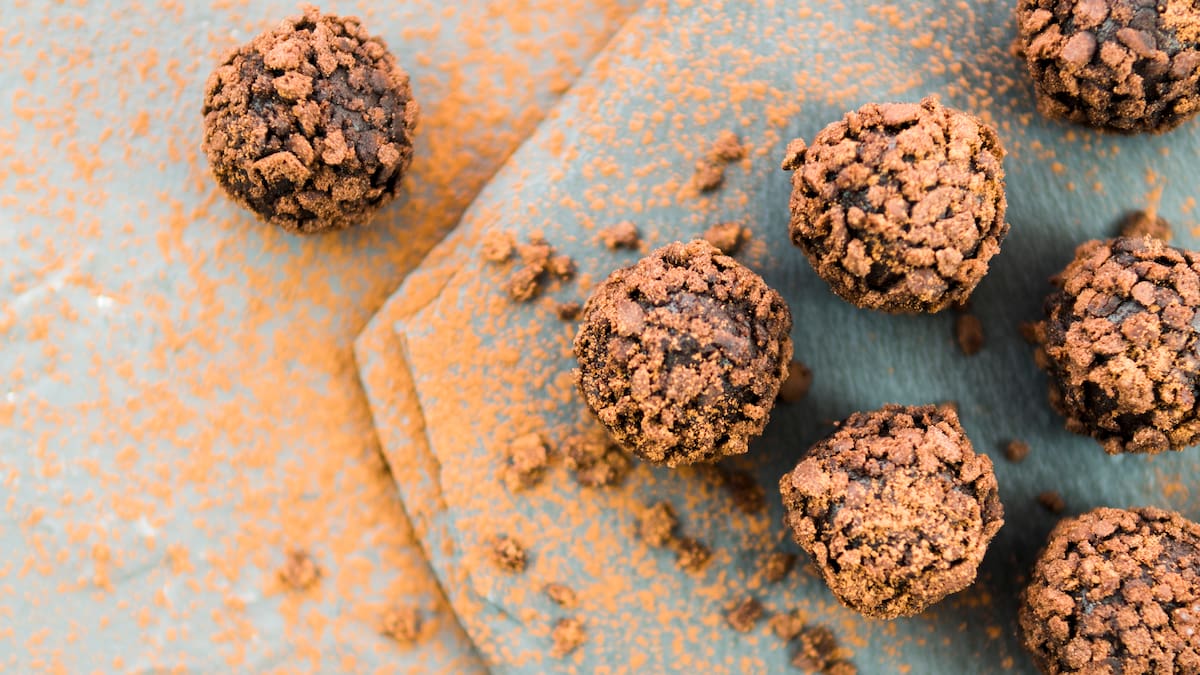 Trufas de cacao y avena.