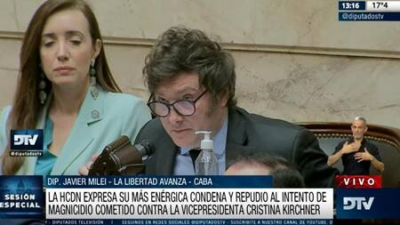 Javier Milei. Foto: Diputados TV