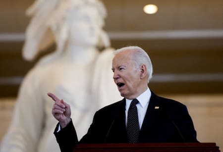 Joe Biden en el Capitolio. Foto: REUTERS.