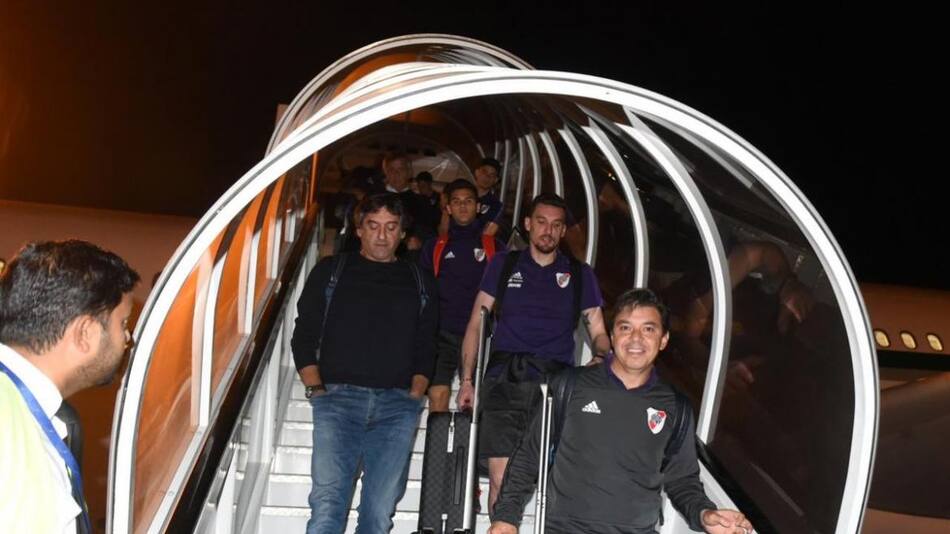 Llegada de River Plate a Abu Dhabi, Mundial de Clubes, fútbol, deportes, NA