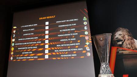 Sorteo de los octavos de final de la Europa League. Foto: REUTERS.
