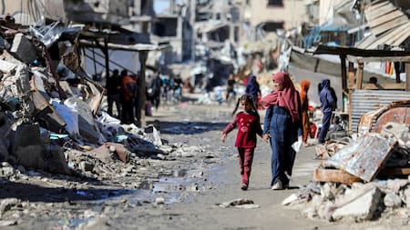 Destrozos en Gaza. Foto: Reuters