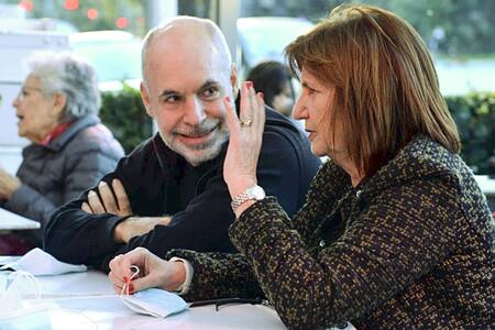 Interna en Juntos por el Cambio: Horacio Rodríguez Larreta y Patricia Bullrich. Foto: NA.