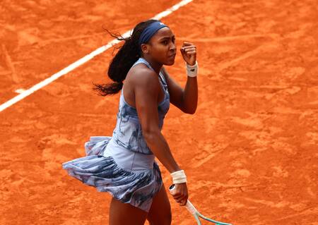 Coco Gauff en Roland Garros. Foto: REUTERS.