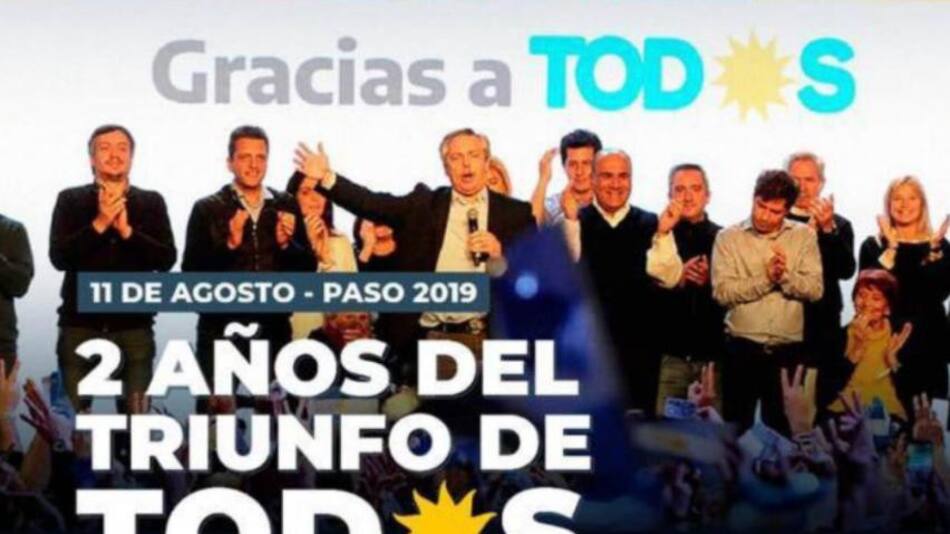 Polémica por la foto del PJ a dos años de las paso, NA