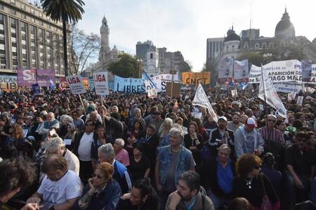 Marcha por Santiago Maldonado en Plaza de Mayo (NA)