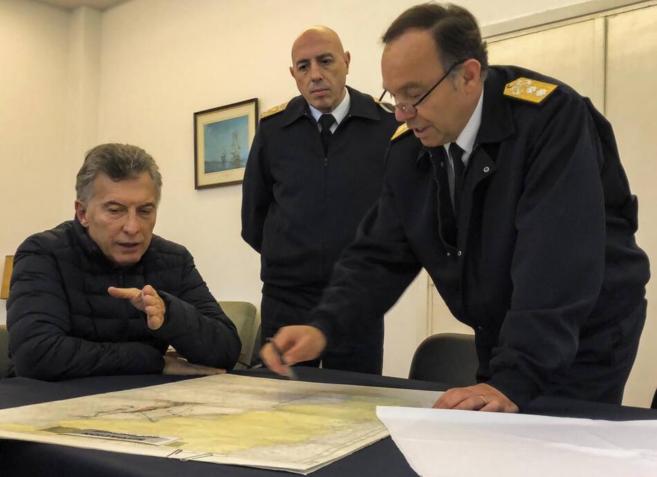 Macri en búsqueda del Submarino ARA San Juan (NA)