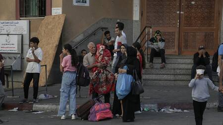 Desplazados por el conflicto entre Israel y Hamas. Foto: EFE.