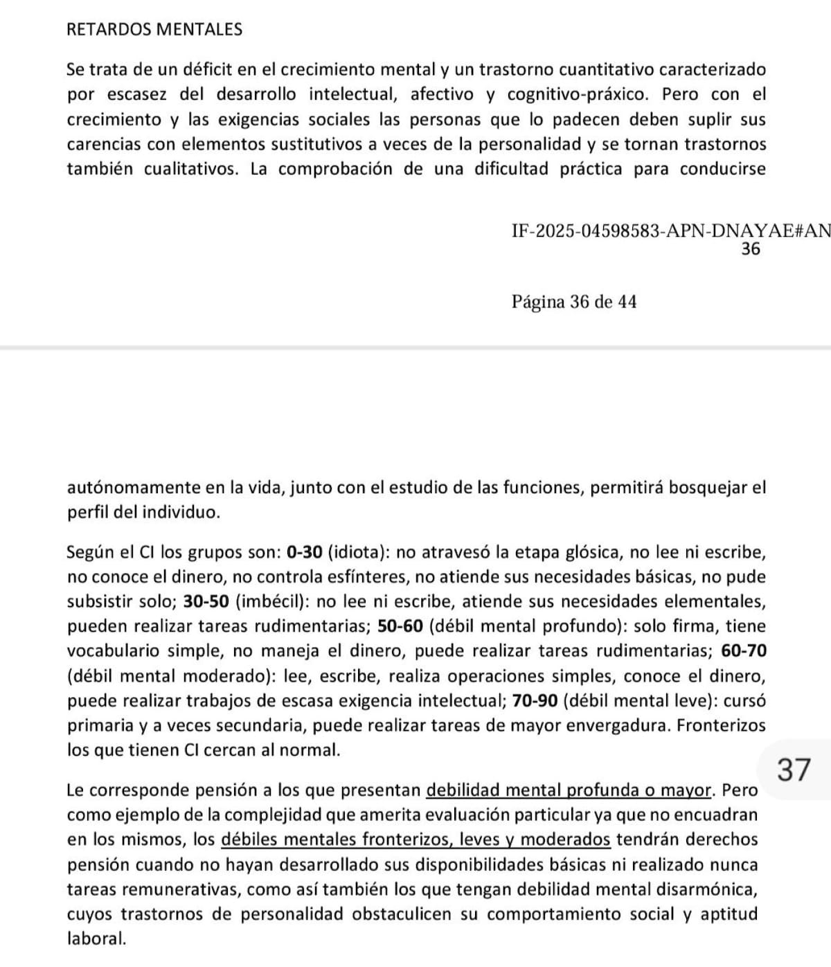 Los polémicos términos que se usaron en una resolución del Gobierno sobre discapacidad.