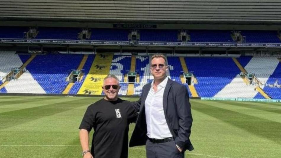 Paul Richardson y Maxi López en St. Andrews. Foto: NA.