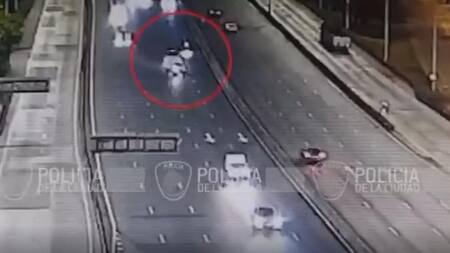 Accidente en General Paz. Foto: captura video