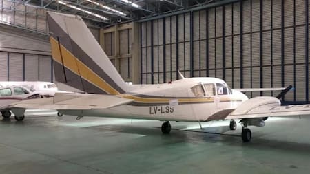 Avión secuestrado. Foto: Policía.