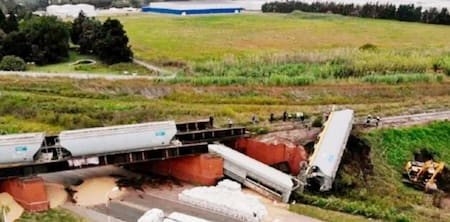 Tren accidentado en Rosario, NA