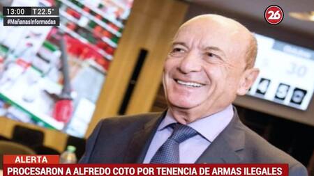 Alfredo Coto procesado por tenencia de armas ilegales