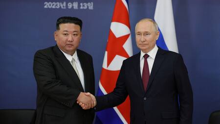 Kim Jon-Un y Vladimir Putin. Foto: Reuters.