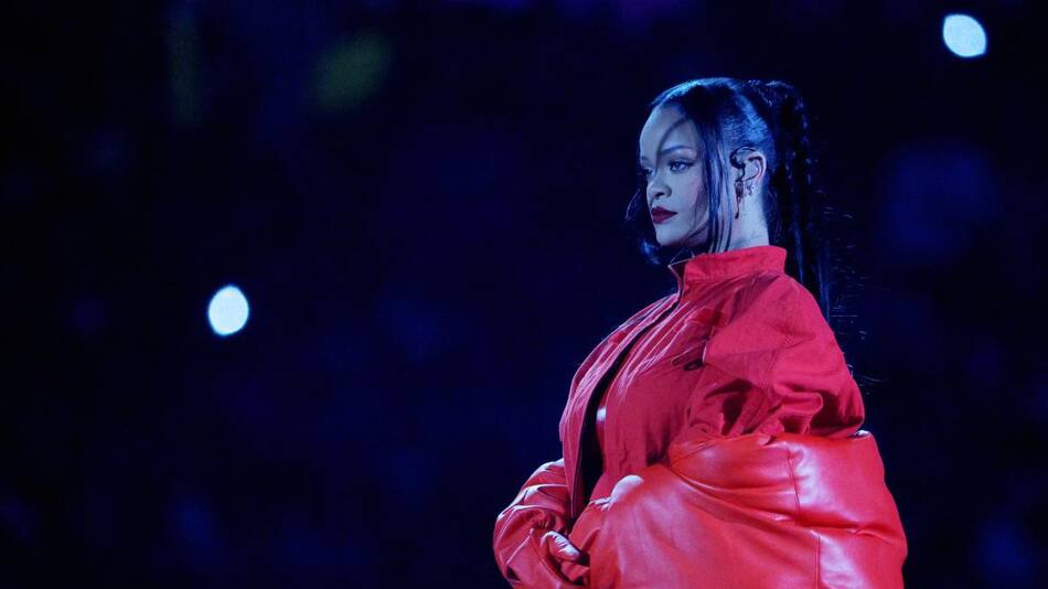 Rihanna dio un concierto en el Super Bowl. Foto: Reuters