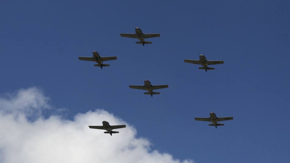 Aviones de la Fuerza Aérea Colombiana. Foto: Reuters