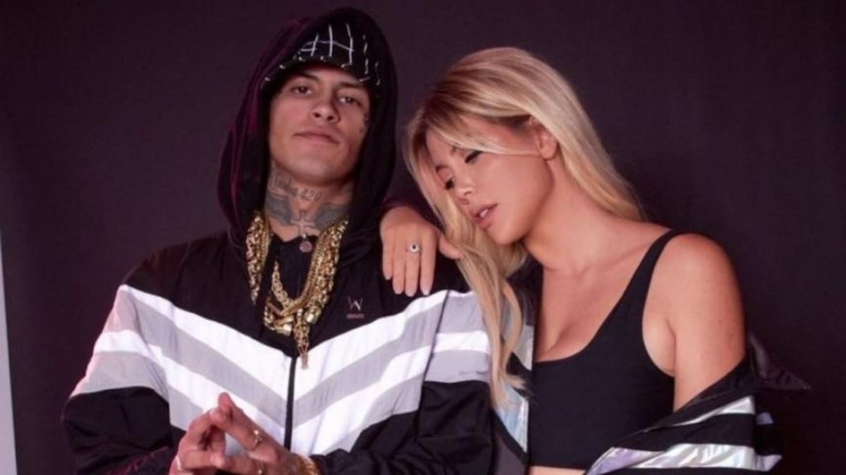 Wanda Nara y L-Gante. Foto: NA.