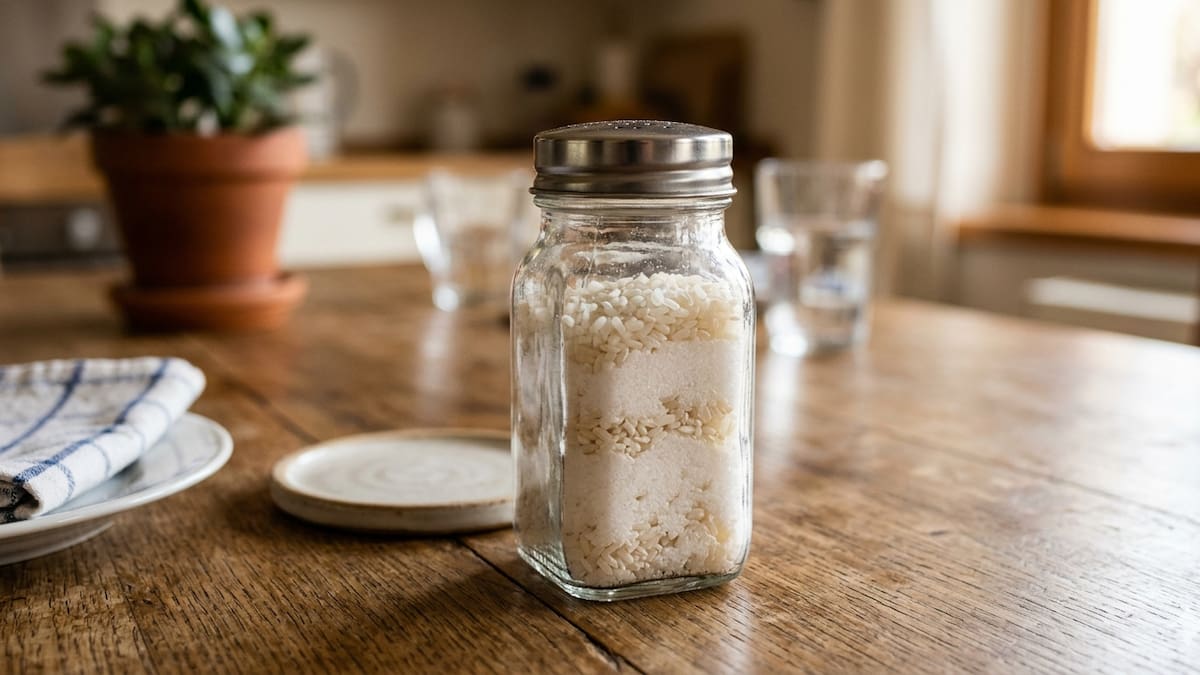 Salero con arroz