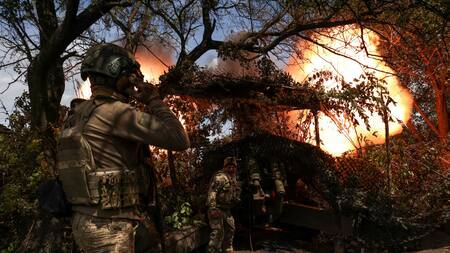 Combate entre Rusia y Ucrania en Melitópol. Foto: Reuters.