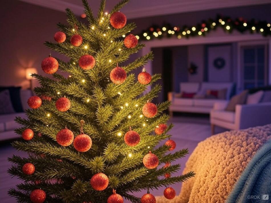 Decoración, Navidad. Foto: X/Grok.