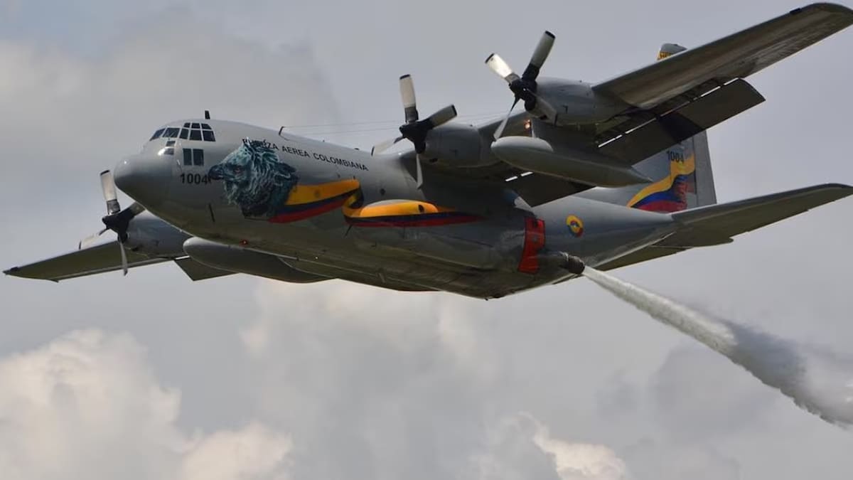 Hércules C-130 colombiano. Foto: Fuerza Aeroespacial Colombiana