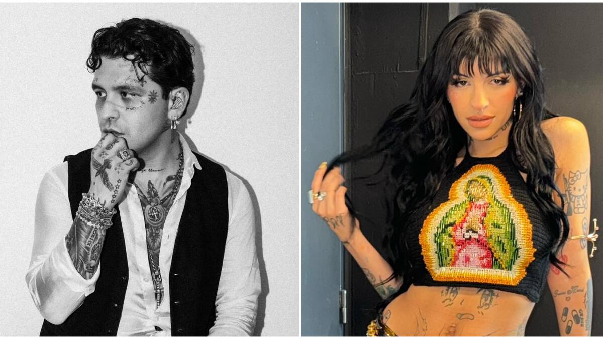 Christian Nodal y Cazzu. Fotos: Instagram.