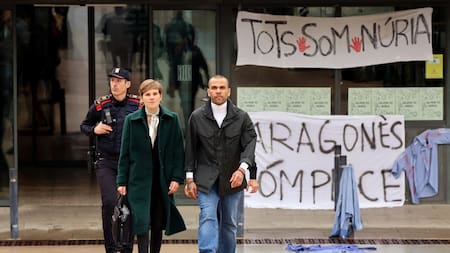 Dani Alves en libertad. Foto: Reuters.