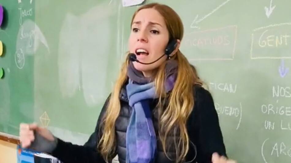 La maestra que revolucionó las redes. Foto: NA.
