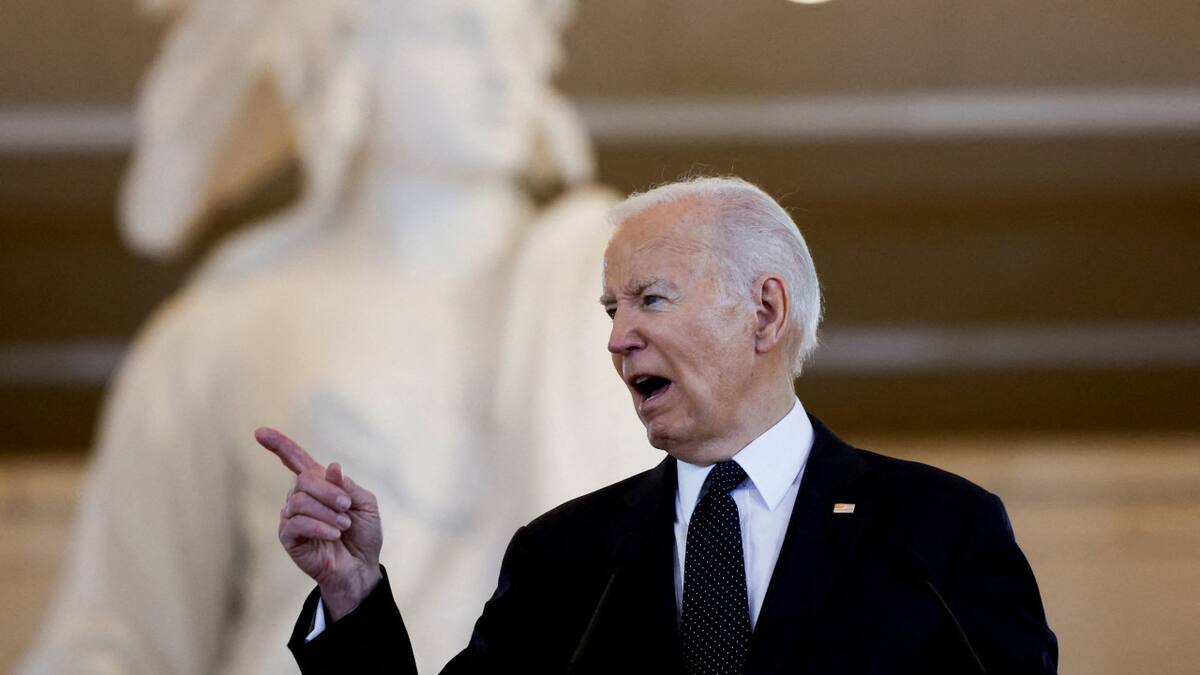 Joe Biden en el Capitolio. Foto: REUTERS.