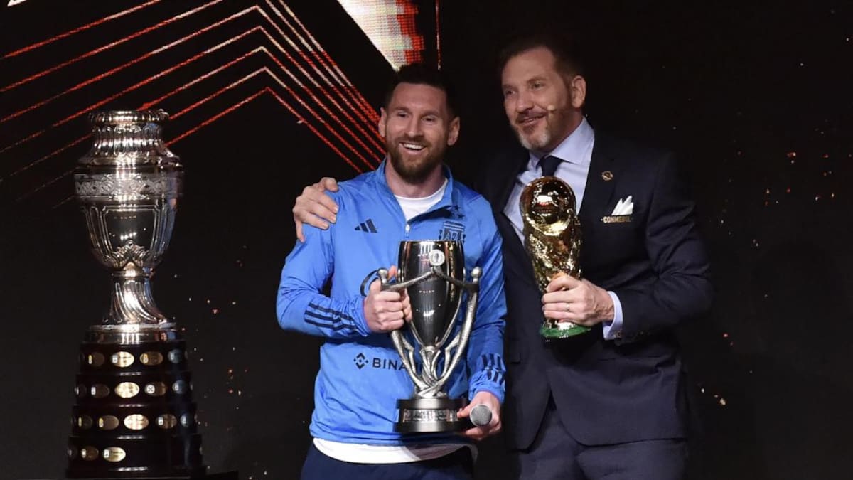 Lionel Messi; Conmebol. Foto: Twitter @CONMEBOL.