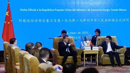 Sergio Massa en China. Foto: NA.