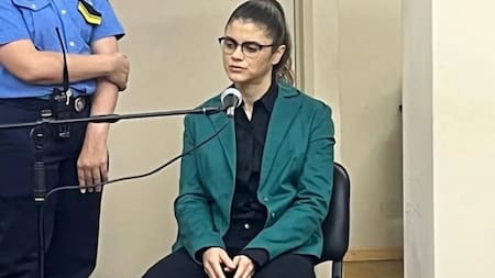 Luciana Bustos en el juicio. Fuente: Captura